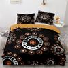Tribal Duvet Cover Set Secret Tribe Pattern In Bohemian Style Decorative Polyester Bedding Set with Pillowcase King Queen Size