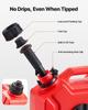 Fuel Container, 5 L, Gas Can with Spout and Lockable Bracket, 15 L/min Max Flow Rate, Secure & Leak-proof, Portable Flat Fluid Container for Most Cars