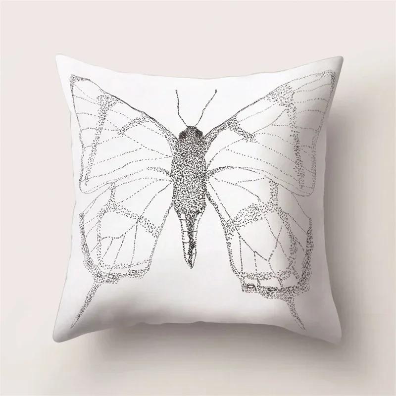 Beautiful Butterfly Print Decorative Pillow Cover Car Sofa Square Cushion Pillow Cover