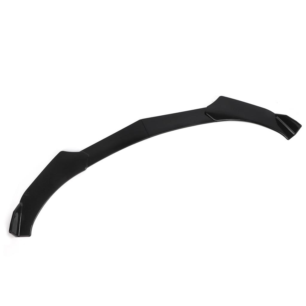 Front Bumper Lip Spoiler 4 Parts Form Universal Modification Aggressive DecorationGlossy Black