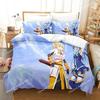 Kawaii KonoSuba Set da letto Cartone Animato Anime set da tre pezzi Adulto Bambino Camera da letto Set Copripiumino 3D Kawaii Ragazze set da letto king size