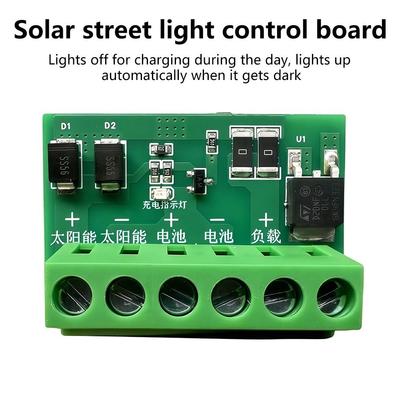 1Pcs New DC 6-45V Control Circuit Board Fully Automatic Auto On Off Solar Street Light Board 10A Light Drive Control Board