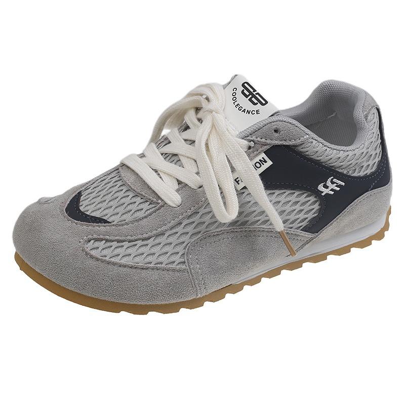 Retro vielseitige Sport-Damenschuhe, neue atmungsaktive Freizeitschuhe für den Sommer, Mesh-Flachboden