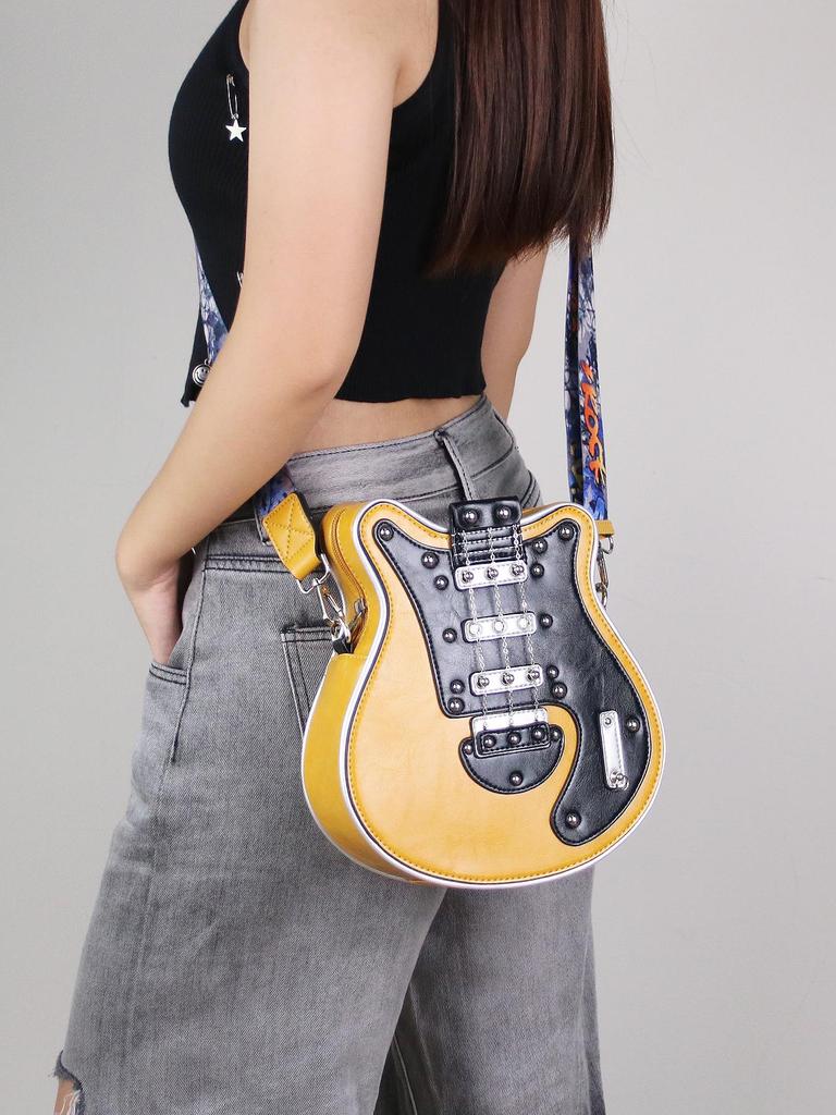 Y2K Pikantna Dziewczyna Retro Torba Crossbody w Kształcie Gitary