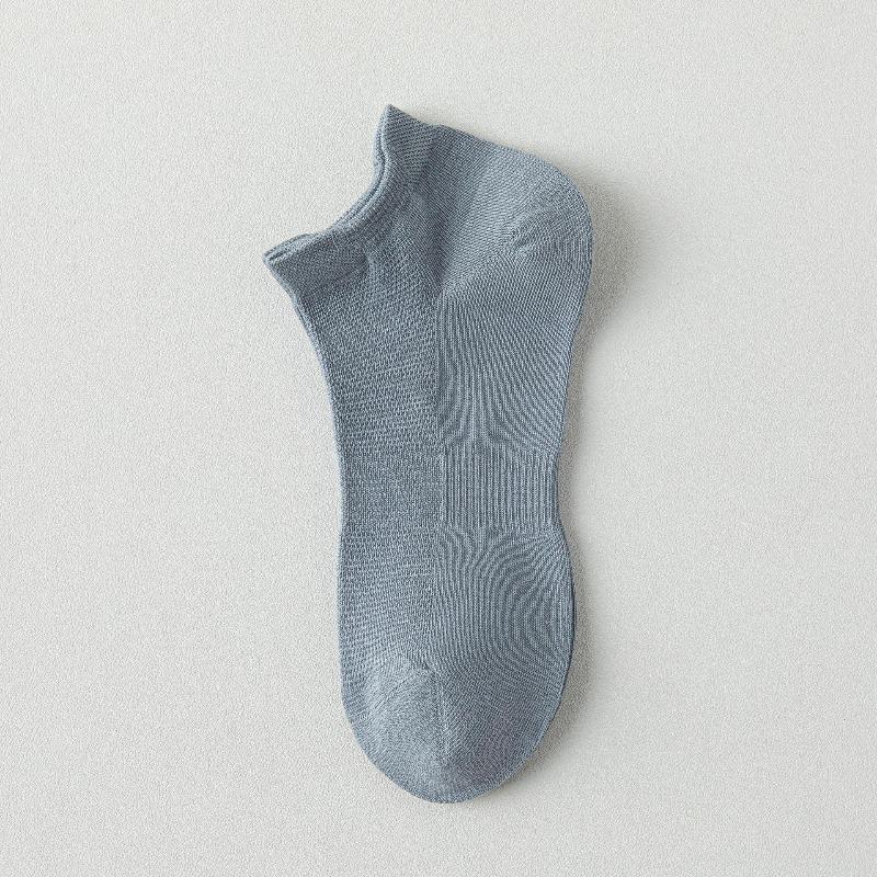 Pure Cotton Short Socks for Men - Thin Style, Odor-resistant, Sweat-absorbent and Antibacterial Boat-shaped Socks, Cotton Socks