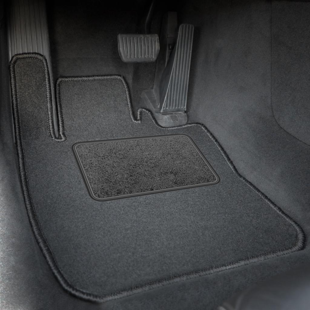 [Blm]To050 Black - Set Of Velour Floor Mats To Fit Infiniti Qx70 2013-2017 - Black Trim