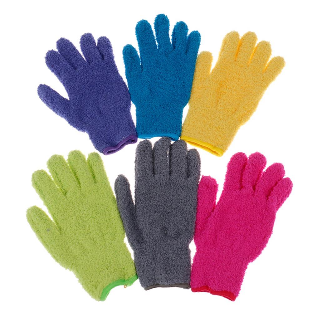 1 pair Reusable Car Care Absorbent Coral Fleece Dust Remover Removal Cleaner Cleaning Glove