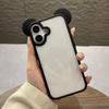 Cute 3D Animal Ears Acrylic Clear Phone Case For iPhone 17 Air 16 15 14 Plus 13 12 Pro Max Transparent Back Cover