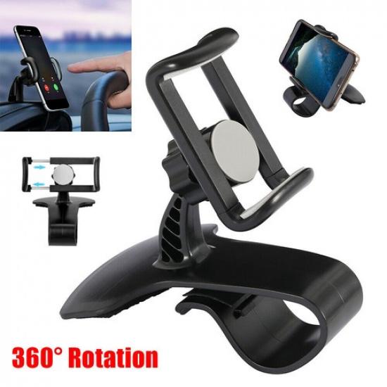 Black Car Phone Holder HUD Dashboard Mount Clip Accessories For Mobile Phone GPS