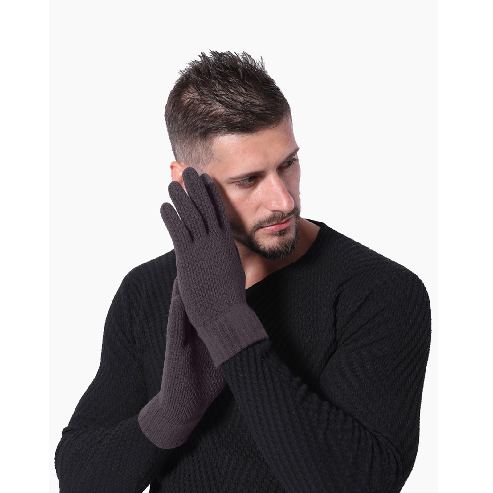 

Зимние мужские взрослые плюс осенние и зимние утолщенные вязаные теплые шерстяные перчатки One Size