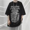 High Street Letter Printed T-shirts Men's Clothing Young Style Round Neck Summer All-match Short Sleeve Casual Loose Pullovers