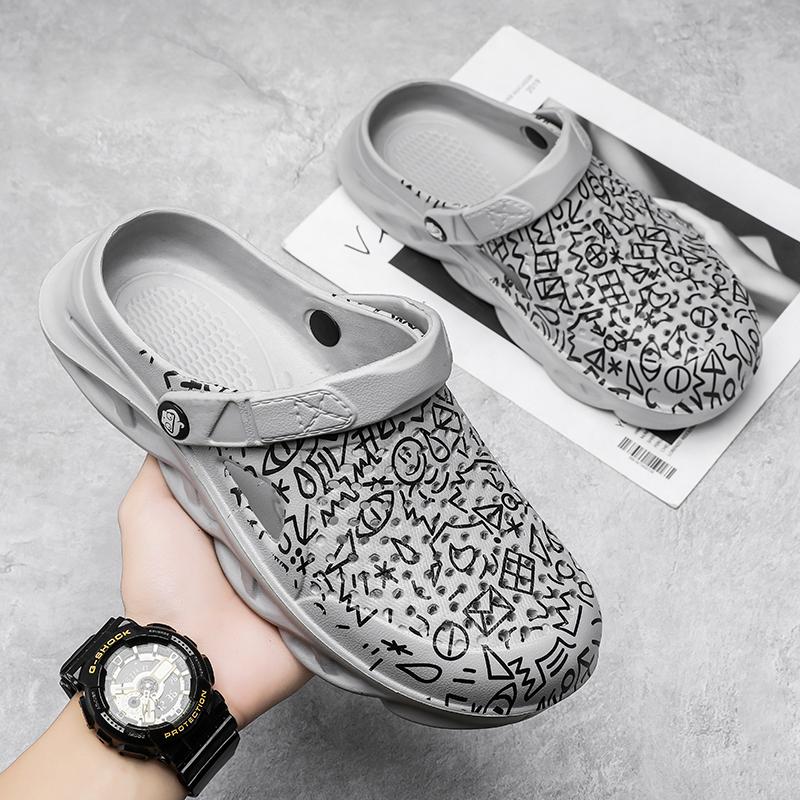 Letnie buty dla mężczyzn Kapcie Miękkie Plażowe Antypoślizgowe Sportowe Męskie Kapcie Platforma Lekkie Męskie Sandały do Brodzika na Zewnątrz Para