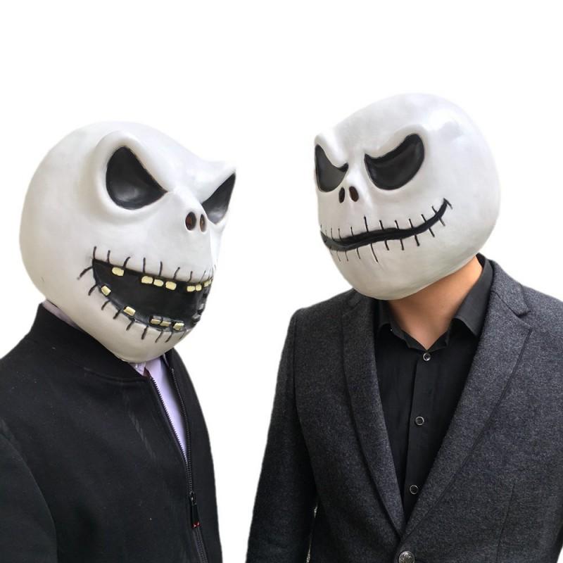 Nightmare Before Christmas Jack Skellington Mask Latex Cosplay Prop Halloween Party Roleplay