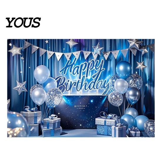 Birthday Celebration Banner Happy Backdrop, Party Photo Background Cloth for Celebration, Decorative Bunting Flag Decor Kids Women, Supplies