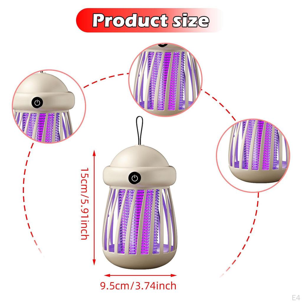 Wiederaufladbare, tragbare Insektenfalle mit Beleuchtung für Garten und Hof