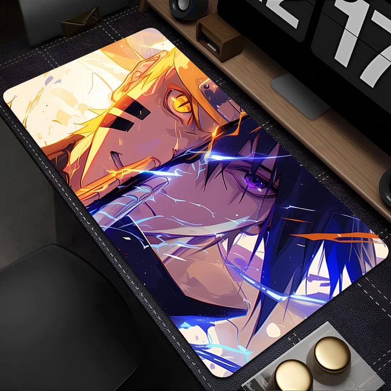 Rubber xxl Mousepad Gamer Gaming Mouse Pad Naruto Sasuke Anime Locking Edge Desk Keyboard Mat Office Computer Laptop Mat