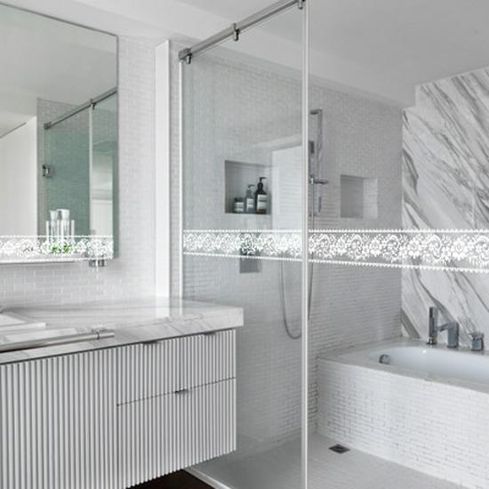 Lace Edging Wall and Window Clings - Modern Glass and Mirror Stickers for Decoration (021)