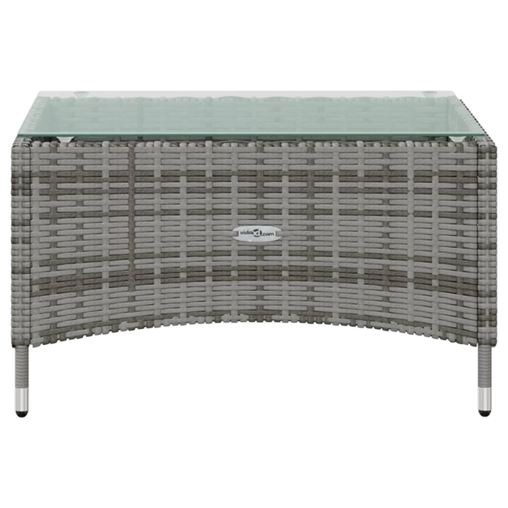8 piece garden lounge set with cushions poly rattan gray