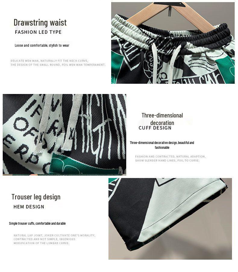 Men's Trendy Versatile Beach Pants: Summer Casual, Loose, Slimming, High-Grade Sports Shorts
