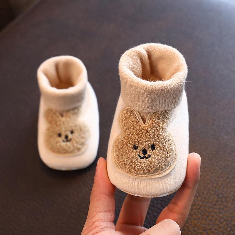 2026 Baby-Socken-Schuhe: Warm, Weiche Sohle, Rutschfest für Neugeborene 0-6 Monate & 1 Jahr - Frühling, Herbst, Winter