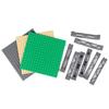INIBUD Classic Compatible 16x16mm Baseplate with Set of 3 Boards and 8 Posts Blocks, Double-Sided, Posts,