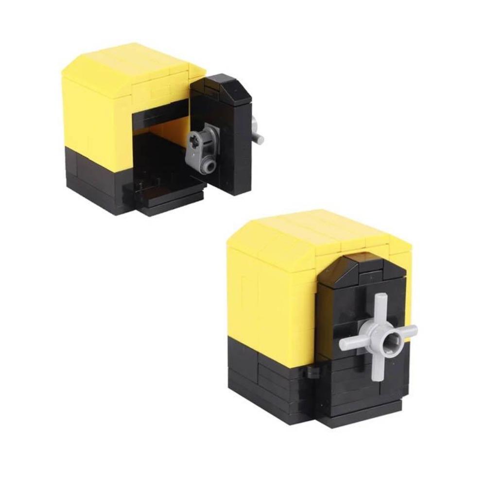 

MOC Персонаж Сцена Строительные Блоки Аксессуары Сейфы для Сокровищ Золотые и Серебряные Руды Алмазы Коробки для Долларов Ключи Игрушки Подарочные Кирпичики