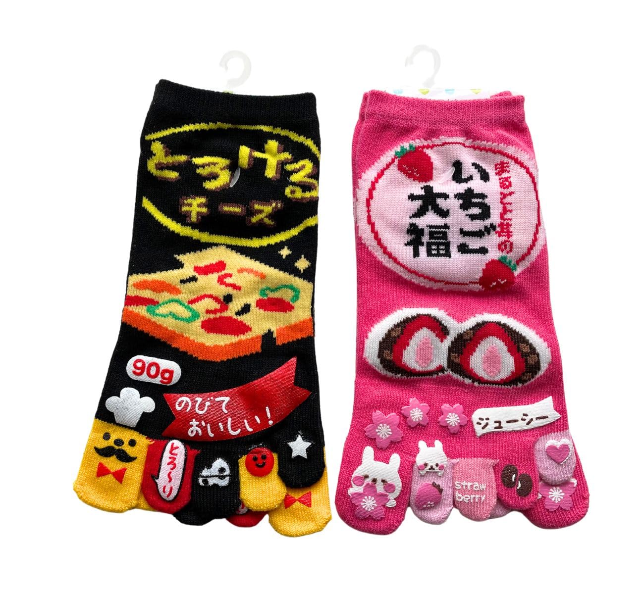

5 Toe 2 Ankle Strawberry Melting 5 Toe 2 Set of 2 Pairs [Mode Select] Женские носки, Character, Pairs, Thin, Summer, Length, Daifuku, Cheese, Socks,