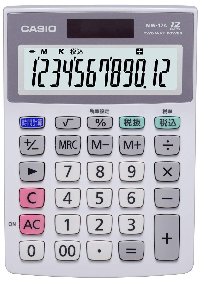 

Casio Calculator Mini Just Type 12 Digit MW-12A-N