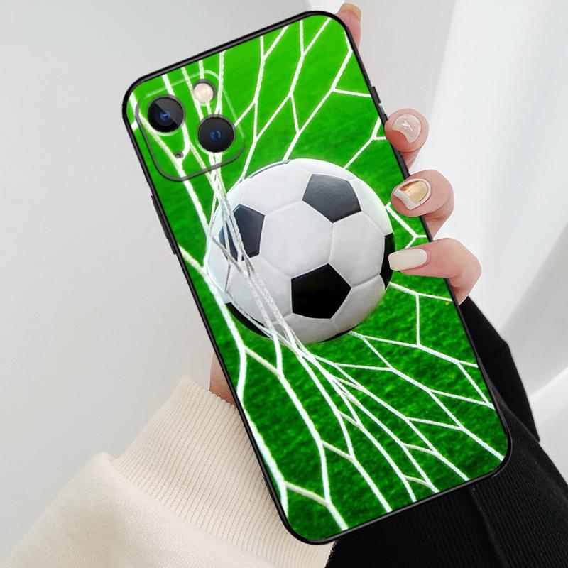 Football Soccer Ball Phone Case For iPhone 17 Pro Max 14 13 12 11 15 16 Pro Max mini 15 16 Plus 16e 17 Air Cover