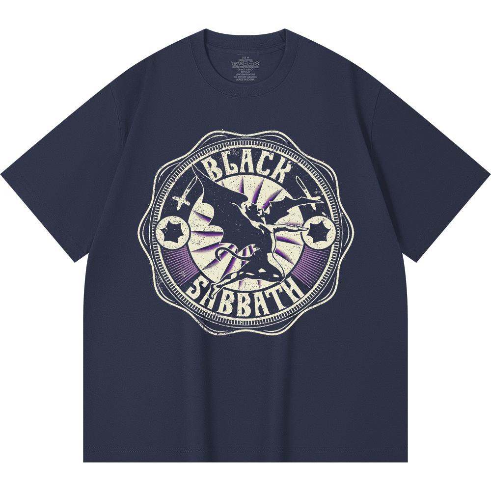 230 Gsm 100% Cotton Heavy Metal T-Shirt  Rock Band Popular Music Print Unisex Heavy Cotton T Shirt