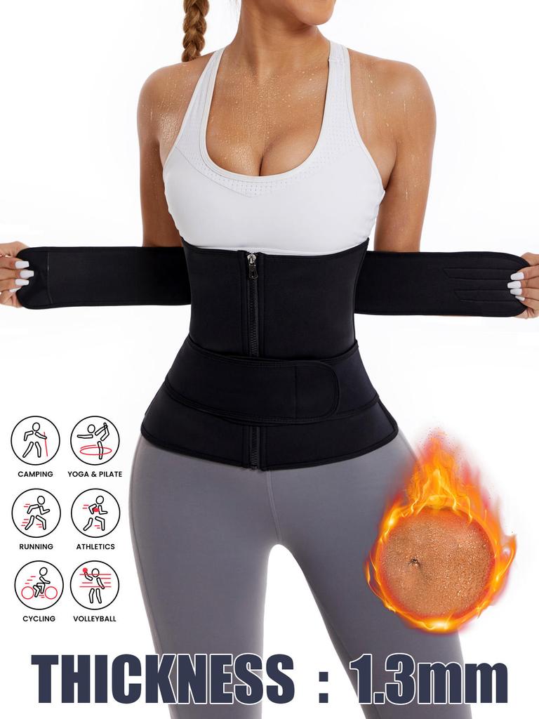 2026 Hot Sale Custom Nylon Zipper Waist Trainer Body Shaper Cincher Corset Slimming Belt Plus Size Women's Waist Trimmers