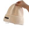 Couple Autumn and Winter Warm Knitted Hat Street Style Patch Wool Hat Women Korean Style Ins Versatile Autumn Ear Protection Hat