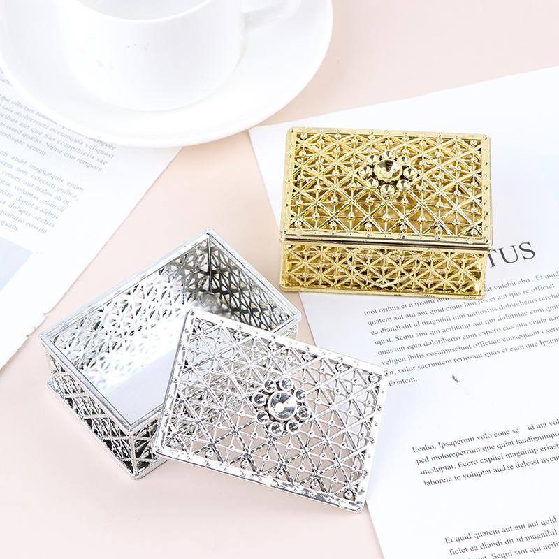 Plastic Hollow Gold Foil Candy Box Chocolate Gift Treat Boxes Wedding Box