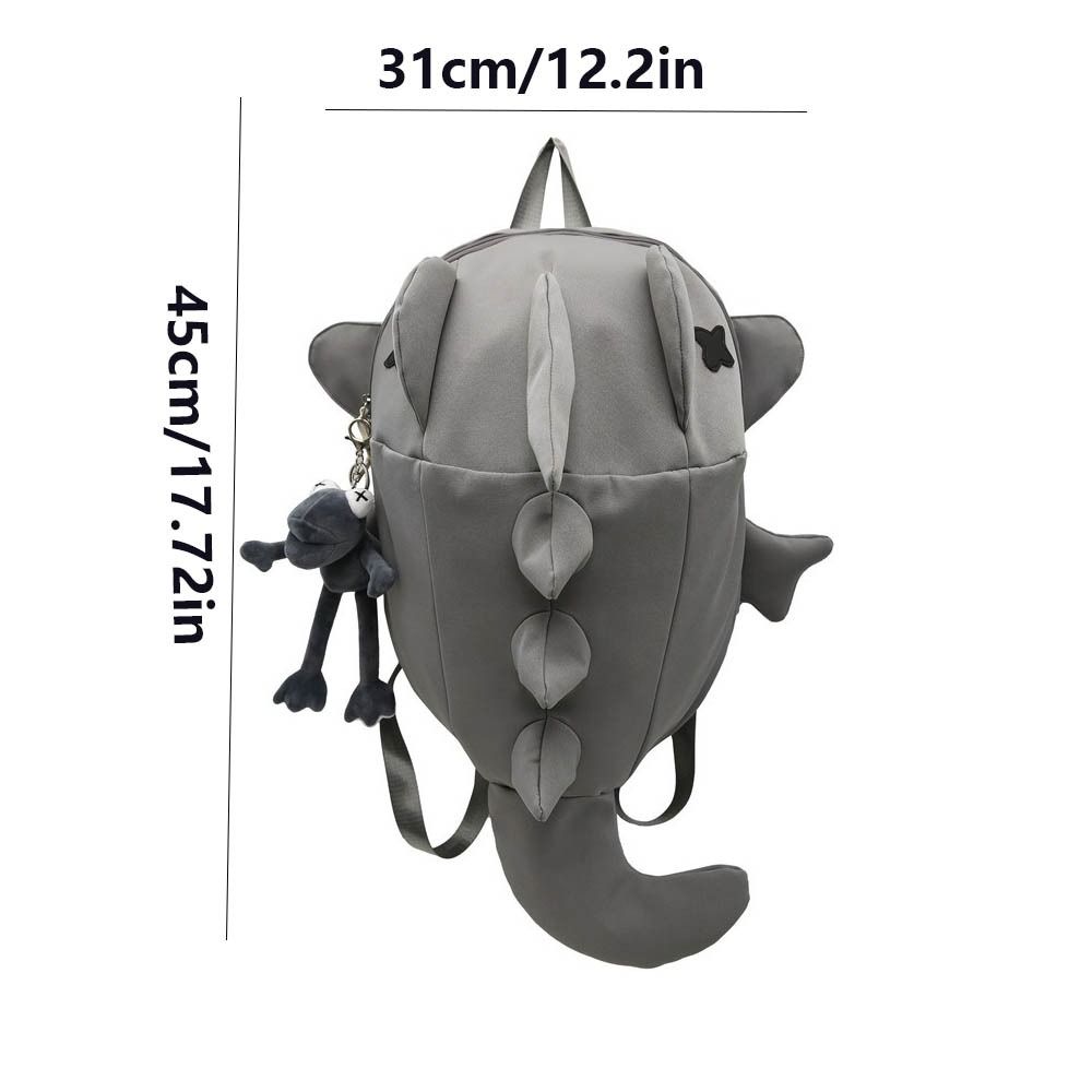 Multi-pocket Trendy Shark Backpack Waterproof College Students Schoolbag  Boys Girls