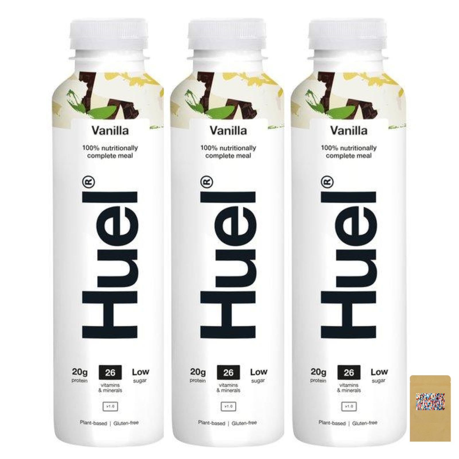 

HueI Bottle Drink Vanilla Flavor Complete Nutrition Vegan 500 мл x 3 бутылки в наборе с бонусом [низкий ГИ/высокое содержание белка] готовый к употреблению