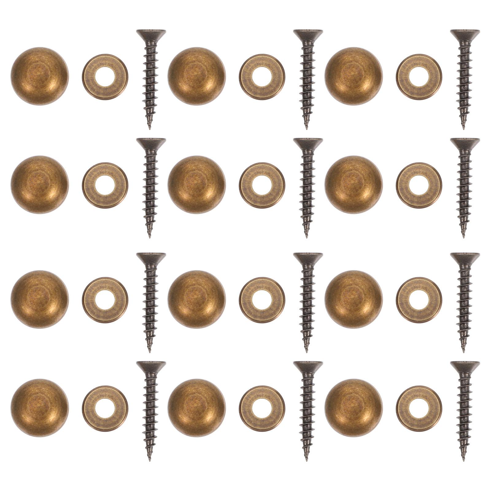 

16Pcs High-Hardness Copper Mirror Nail Thickened Self-Tapping Screw for Furniture Glass Wood Board Wardrobe Tea Table 2.5X1.3X0.56CM