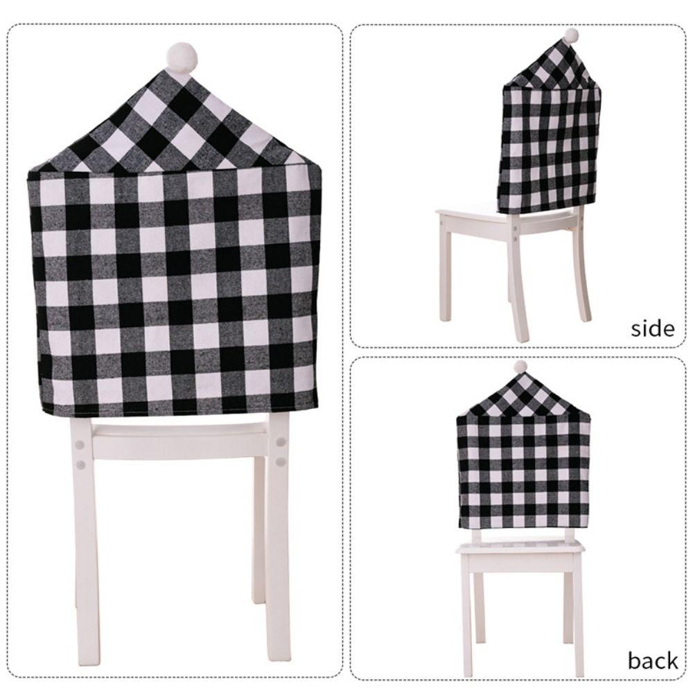 Lattice Christmas Chair Cover Soft Stretch Xmas Dinner Chair Seat Cover Removable Christmas Table Decor Home Decoration