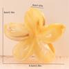 Flower Shaped Hair Claw Clip Resin Marble Texture Gradient Color for Weddings and Parties Daily Use Hair Accessories