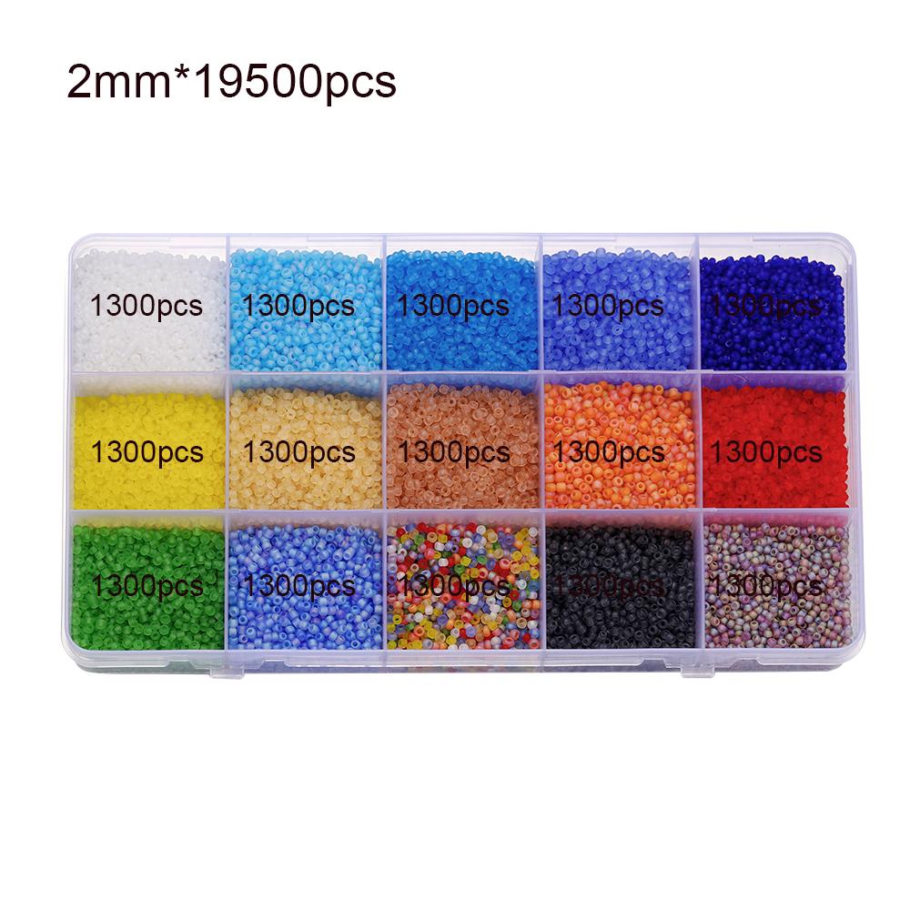 10-24 Colors Beads Jewelry Making Kits 2/3mm Colorful Glass Seed Beads for Kid Girl Bracelet Necklace DIY Kit Jewelry Making Set