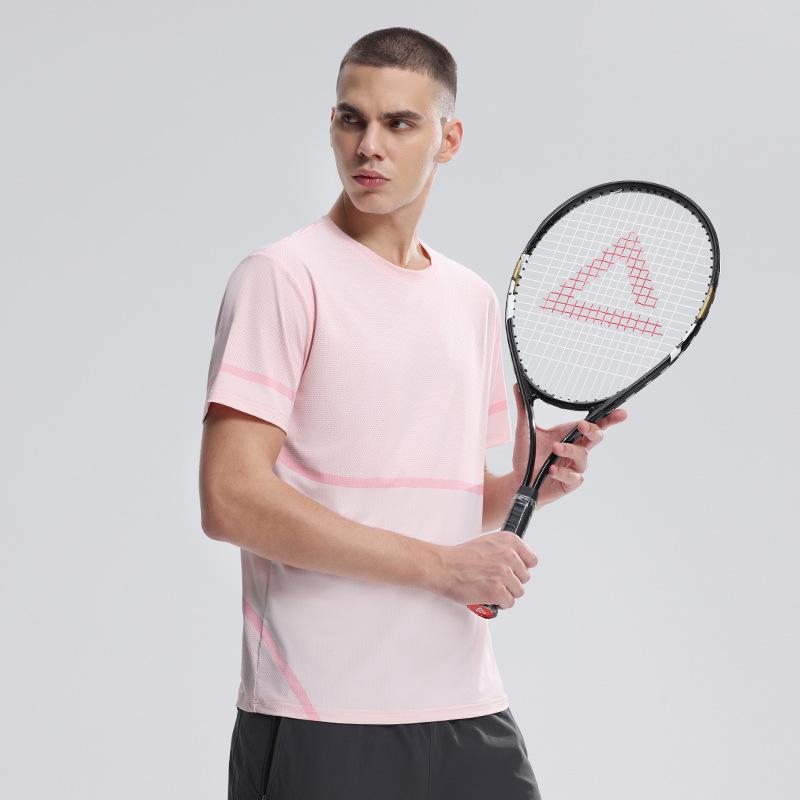 Men's 2025 Ice Silk Quick-Dry Sports T-Shirt - Breathable, Short-Sleeve, for Summer Running & Training