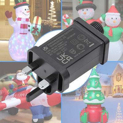 IP44 Light Holiday Lighting String UK Plug LED Transformer AC 110V To DC 12V 1A Power Adapter