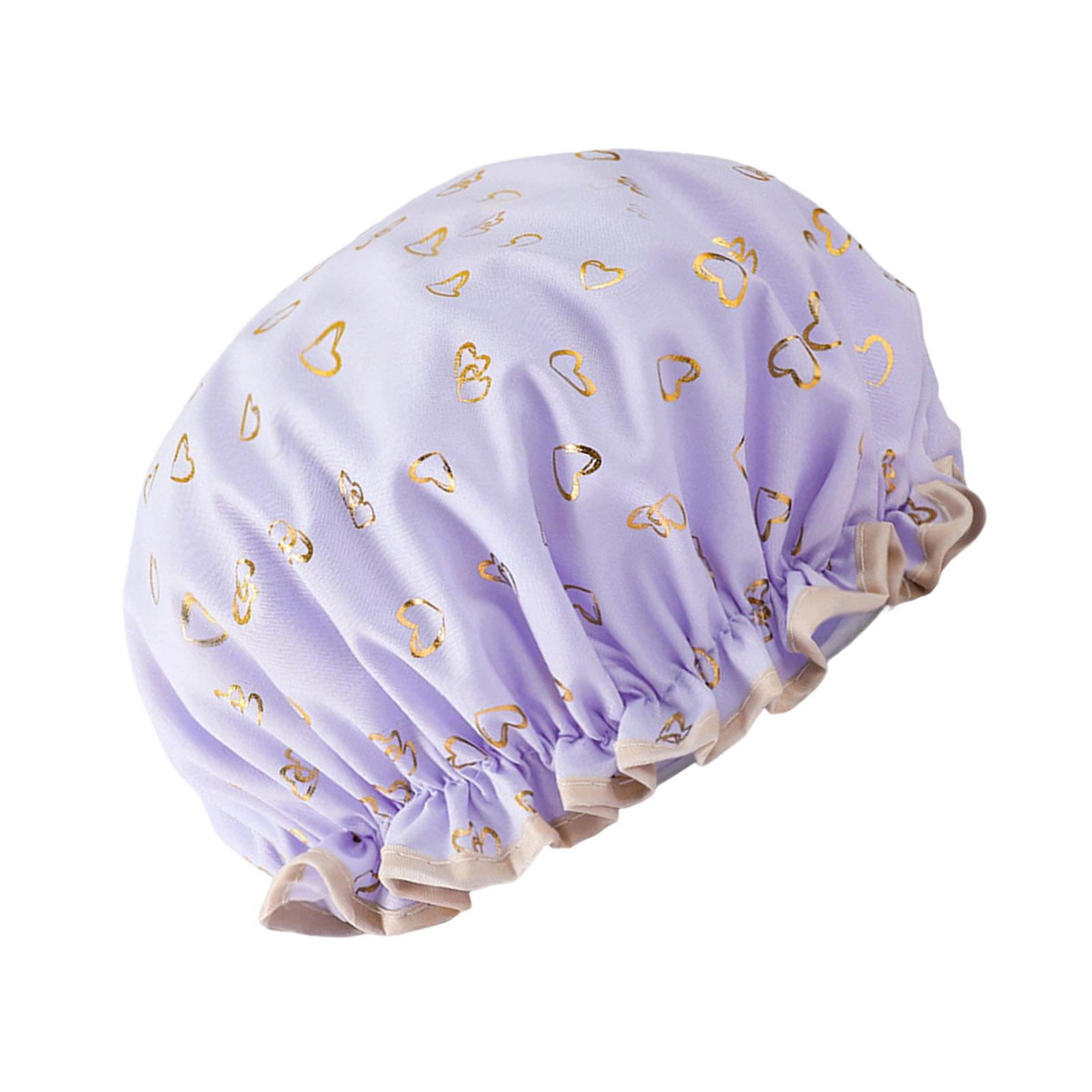 

Comfortable Waterproof Double Layer Hair Protection Cap for Keeps Hair Dry During Shower Or Spa 1 фиолетовый