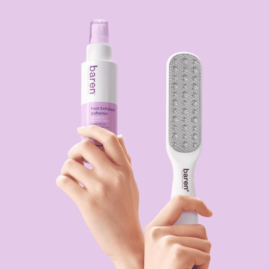 Baren Callus Eraser Home Set (120ml Mist + Foot File)