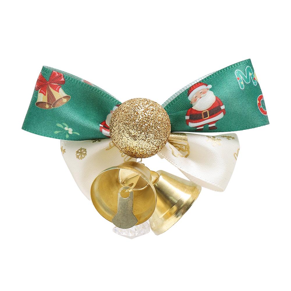 3Pcs Bow Bell Christmas Tree Pendant Christmas Supplies Decoration Ornament for Home Decor New Year 2026 Navidad DIY Accessories