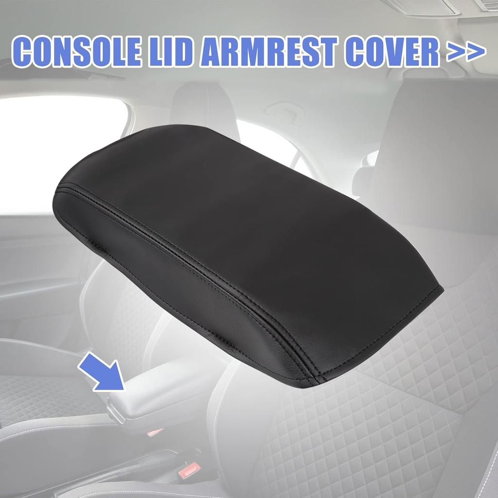 Unifizz Auto Mittelkonsolenabdeckung Armlehnen Sitzkasten Abdeckung Schutzhülle Ersatz Mikrofaserleder für Toyota Camry 2007 2008 2009 2010 2011 Schwarzer Arm
