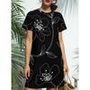 Summer Women's Short Sleeve Dress Plus Size Women's Loose Short Dress Casual 3d Printed Fashion Party Dresses Top
