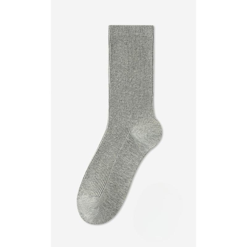 Pure Cotton Socks, Women's Spring and Autumn Mid-calf Socks, Breathable, Sweat-absorbing, Odor-proof Socks, Anti-pilling Pile Socks