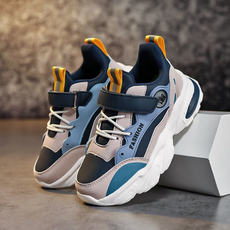 Boys shoes 2025 new spring and autumn student shoes medium and large children's autumn children's shoes leather surface non-slip waterproof sports s