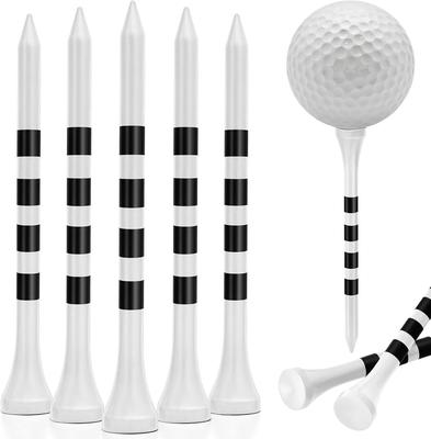 Golf Tees 83mm, Set of 20, Made of Bamboo, Natural