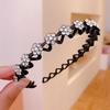 Fashion Pearl Non-Slip Rhinestone Hairbands Elastic Flower Child Hair Hoop Bands Headband Bezel Girls Hair Accessories
